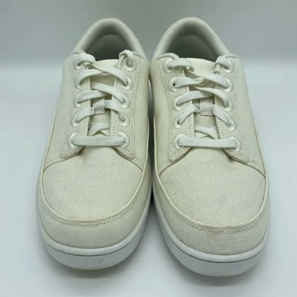 Allbirds Canvas Pacers Sneakers in Natural White Blizzard Sole Women's size 10